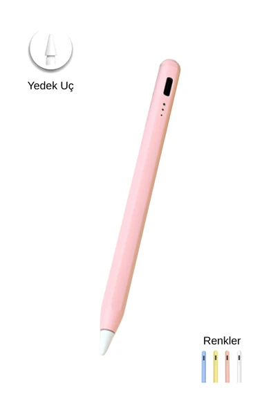 Fuchsia iPad Uyumlu Çocuk Boy Eğime Duyarlı ve Avuç İçi Reddetmeli Aktif Dokunmatik Tablet Kalemi ürün görseli 1