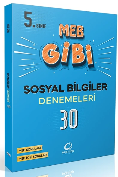 Oksijen 5. Sınıf Sosyal Bilgiler Meb Gibi 30 Lu Branş Denemeleri ürün görseli 1