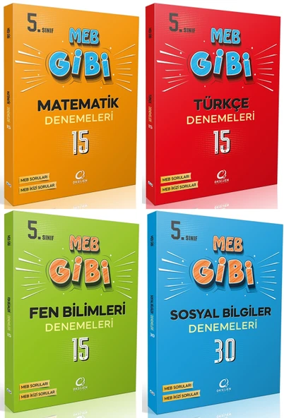 Oksijen 5. Sınıf Matematik + Türkçe + Fen + Sosyal Lgs Gibi Branş Denemeleri Seti 4 Kitap ürün görseli 1