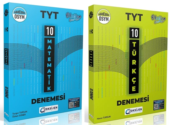 Oksijen Tyt Türkçe + Matematik Branş Denemesi Seti 2 Kitap ürün görseli 1