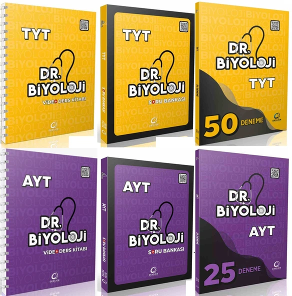 Oksijen 2026 Tyt Ayt Biyoloji Dr. Biyoloji Video Ders Kitabı + Soru + Deneme Seti 6 Kitap ürün görseli 1