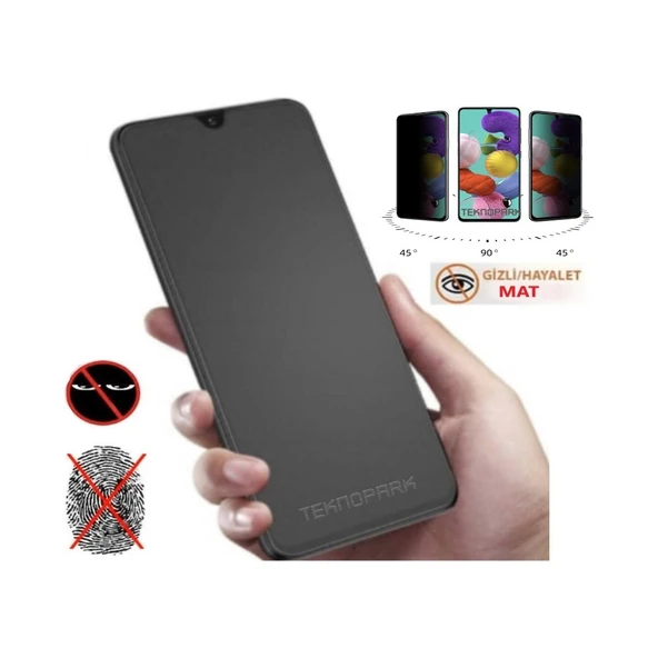 Samsung A73 Mat Hayalet Privacy Tam Kaplayan Cam Seramik Nano Ekran Koruyucu ürün görseli 1