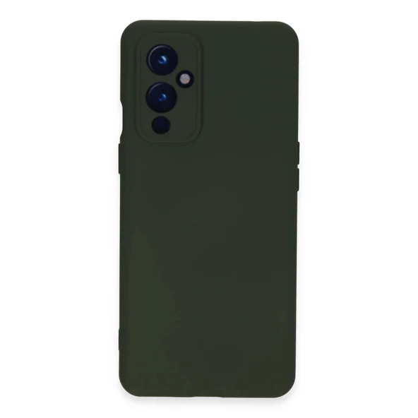 One Plus 9 Kılıf Nano İçi Kadife Silikon - Koyu Yeşil ürün görseli 1