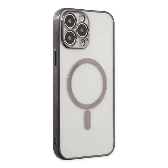İphone 14 Pro Kılıf Magneticsafe Lazer Silikon - Siyah ürün görseli 1