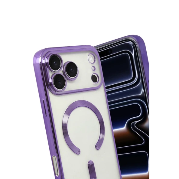 Apple İphone 17 Pro Max Kross Magneticsafe Kapak - Mor - Resim 3