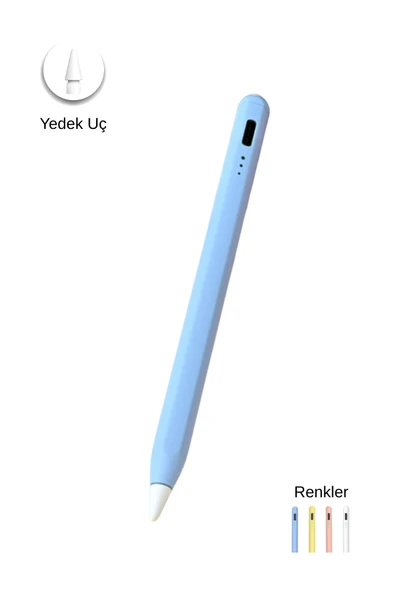Fuchsia iPad Air ve Pro Uyumlu Eğime Duyarlı Avuç İçi Reddetmeli Aktif Dokunmatik Tablet Kalemi ürün görseli 1