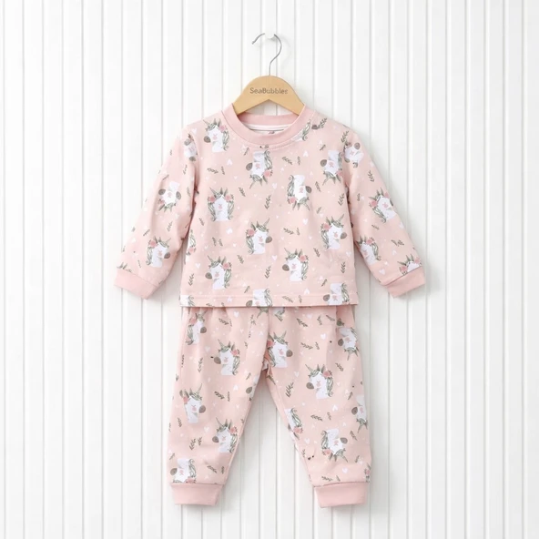 Unicorn Desenli Kız Bebek Pijama Takım ürün görseli 1