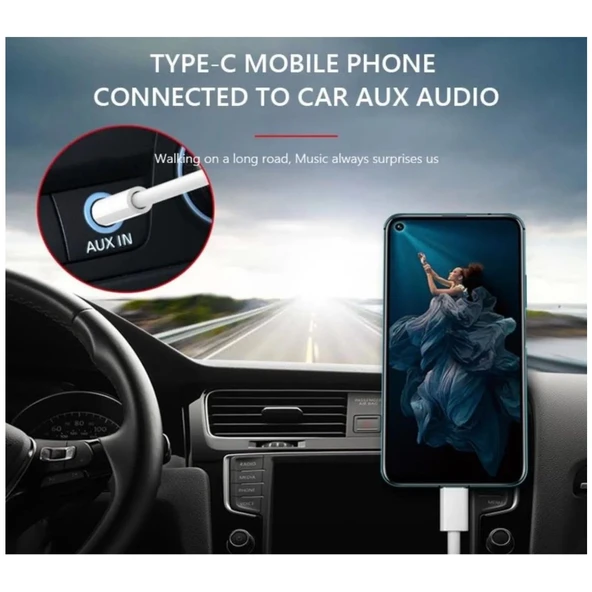 Iphone 15 Pro Aux Kablo Type C Örgü Hasır Dac Çipli Kablo - Resim 3