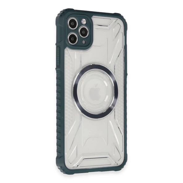 İphone 11 Pro Max Kılıf Prag Magneticsafe Kapak - Koyu Yeşil ürün görseli 1