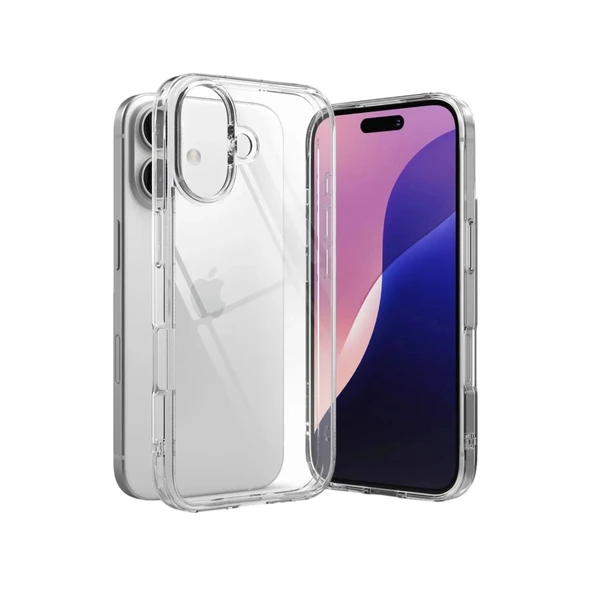 Apple İphone 17 Lüx Şeffaf Silikon - Şeffaf ürün görseli 1