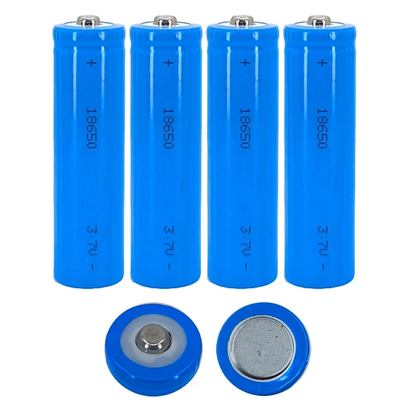 Hedyex 18650 Şarjlı Pil Çıkıntılı Başlıklı Fener Pili 3.7V Li-ion 4lü ürün görseli 1