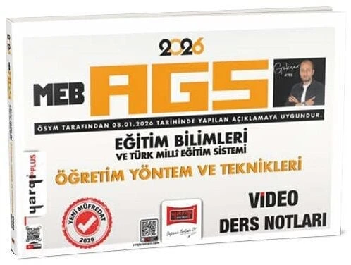 Yargı 2026 MEB-AGS Eğitim Bilimleri Öğretim Yöntem ve Teknikleri Video Ders Notları - Gökçer Ateş Yargı Yayınları ürün görseli 1