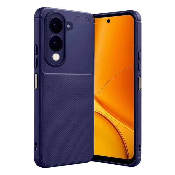 Vivo Y29s Auto Focus Karbon Kapak - Lacivert ürün görseli 1