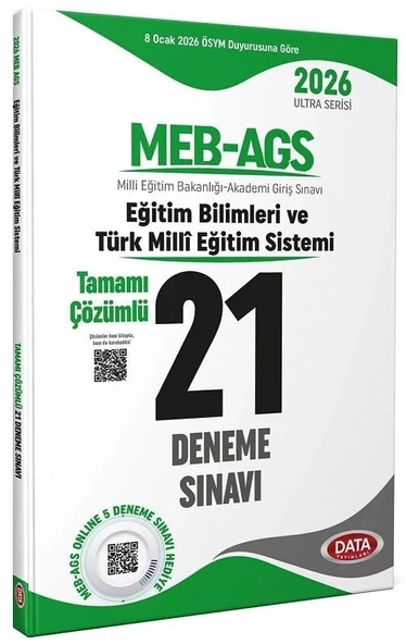 Data 2026 MEB-AGS Eğitim Bilimleri ve Türk Milli Eğitim Sistemi 21 Deneme Çözümlü Ultra Serisi Data Yayınları ürün görseli 1