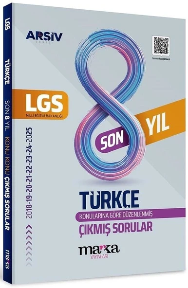 Marka 2026 8. Sınıf LGS Türkçe Çıkmış Sorular Son 8 Yıl Konularına Göre Çözümlü Arşiv Serisi Marka Yayınları ürün görseli 1
