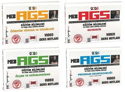 Yargı 2026 MEB-AGS Eğitim Bilimleri ve Türk Milli Eğitim Sistemi Video Ders Notları 4 lü Set Yargı Yayınları ürün görseli 1