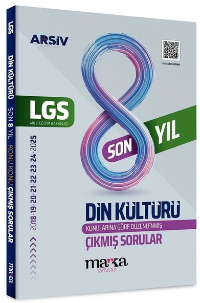Marka 2026 8. Sınıf LGS Din Kültürü ve Ahlak Bilgisi Çıkmış Sorular Son 8 Yıl Konularına Göre Çözümlü Arşiv Serisi Marka Yayınları ürün görseli 1