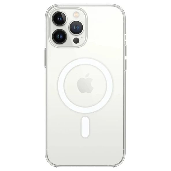 İphone 14 Pro Max Kılıf Magneticsafe Şeffaf Silikon - Şeffaf ürün görseli 1