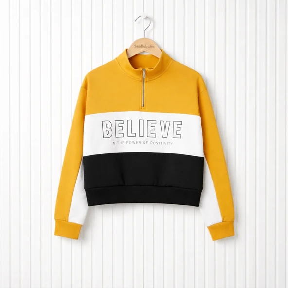 Believe Kız Çocuk Sweatshirt - Resim 2