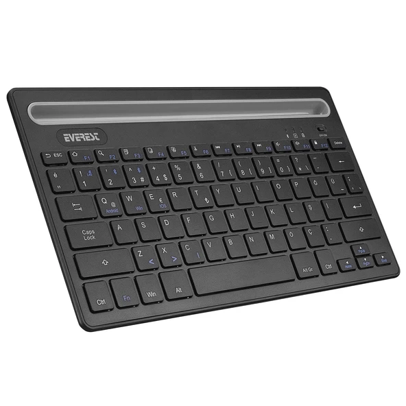 EVEREST KB-BT82 SIYAH/GUMUS BLUETOOTH ULTRA INCE + SARJLI Q MAC/WIN/ANDROID/IOS UYUMLU KABLOSUZ KLAVYE EVEREST ürün görseli 1