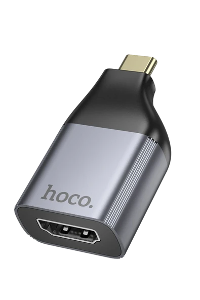 Hoco. UA33 Tak Çalıştır Type-C to HDMI 4K Dönüştürücü - Gri ürün görseli 1