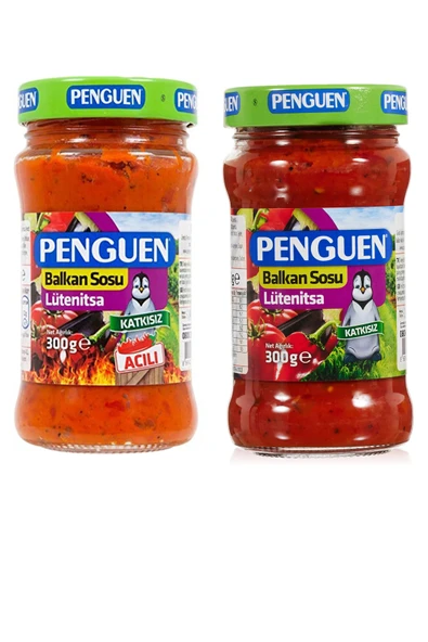 Penguen Lütenitsa Balkan Sosu 300 gr x 2 Adet (Acılı ve Acısız) ürün görseli 1