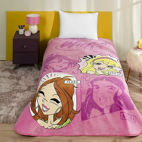 Taç Winx Girl Power Lisanslı 160x220 cm Tek Kişilik Battaniye ürün görseli 1