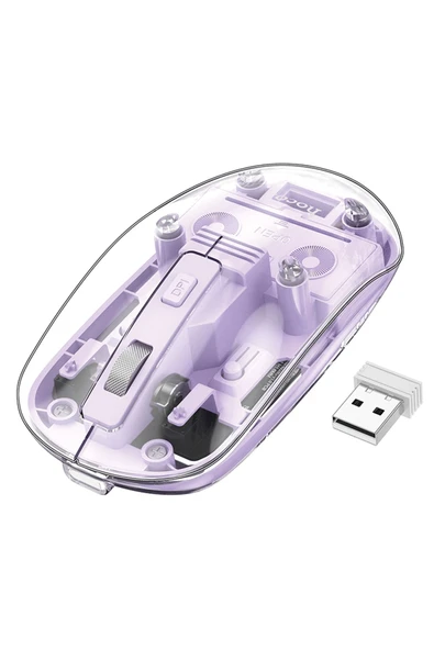Hoco. GM29 2.4G Mysterious Business Çift Modlu Sessiz Kablosuz Mouse - Mor ürün görseli 1
