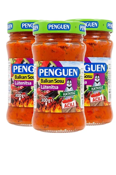 Penguen Lütenitsa Balkan Sosu Acılı 300 gr x 3 Adet ürün görseli 1