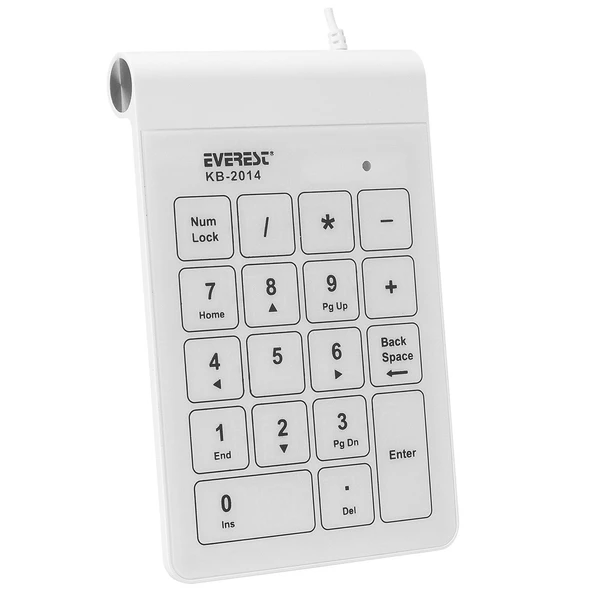 EVEREST KB-2014 BEYAZ USB DOKUNMATIK NUMERIK STANDART KLAVYE EVEREST ürün görseli 1