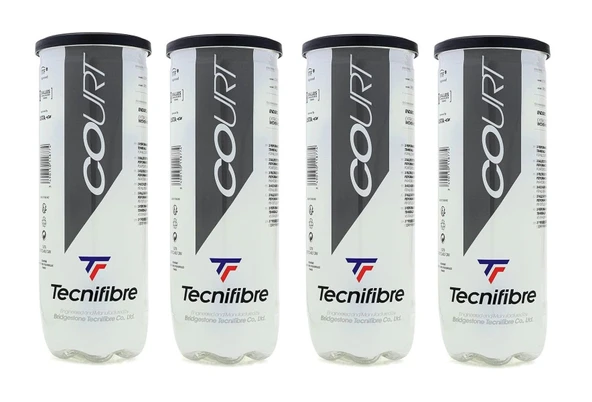 Tecnifibre Court 3'lü 4 Kutu Tenis Topu ürün görseli 1