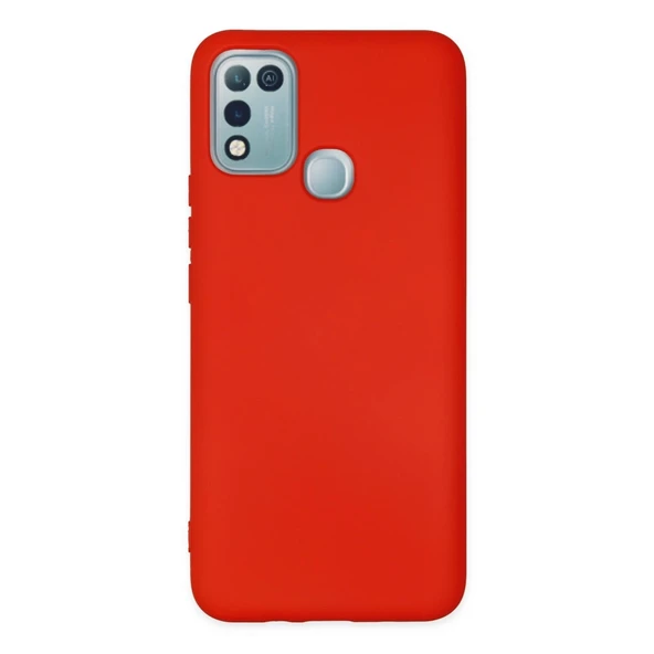 İnfinix Hot 10 Play Kılıf Nano İçi Kadife Silikon - Kırmızı ürün görseli 1