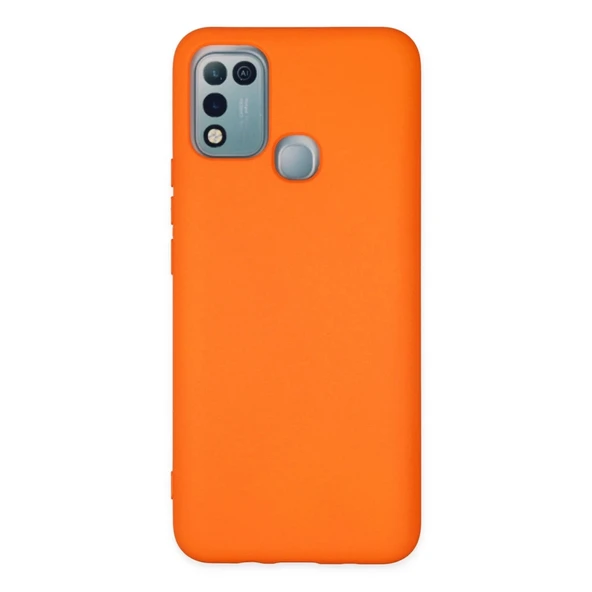 İnfinix Hot 10 Play Kılıf Nano İçi Kadife Silikon - Turuncu ürün görseli 1