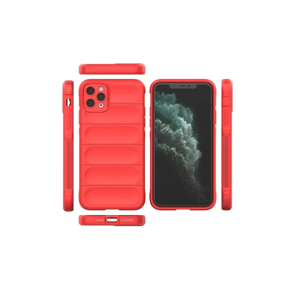 İphone 11 Pro Kılıf Optimum Silikon - Kırmızı - Resim 3