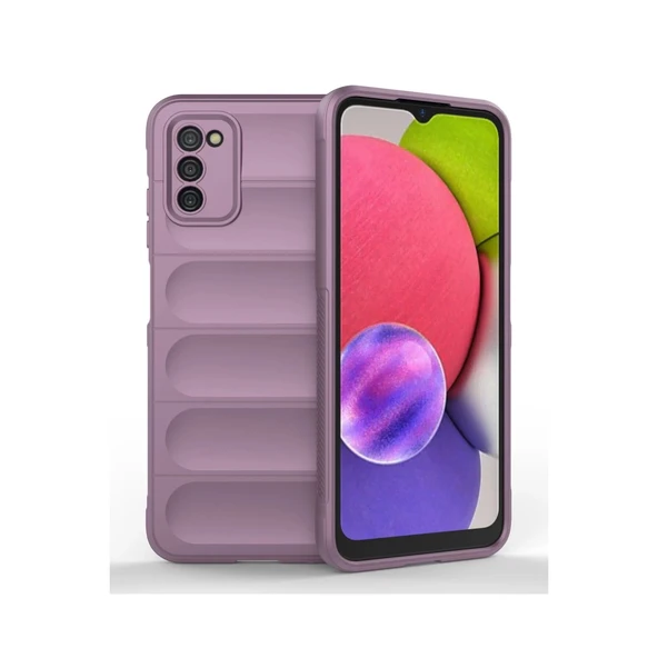 Samsung Galaxy A03s Kılıf Optimum Silikon - Mor ürün görseli 1