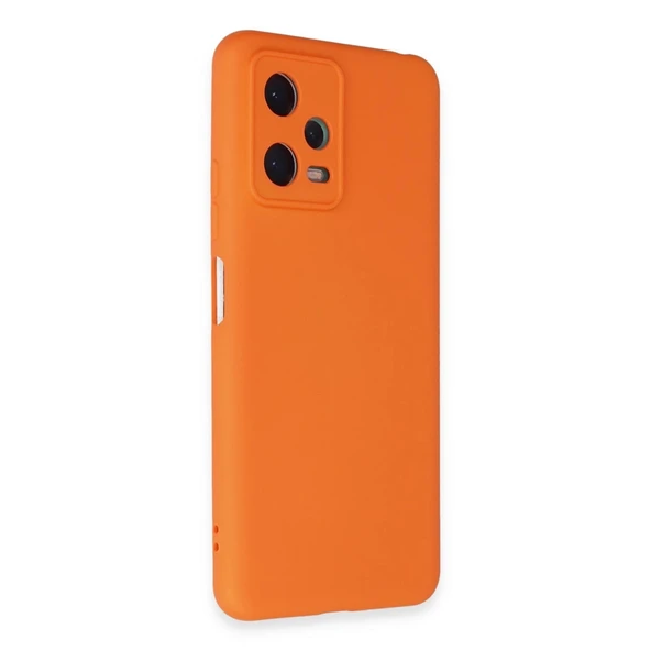 Xiaomi Redmi Note 12 5g Kılıf Nano İçi Kadife Silikon - Turuncu ürün görseli 1