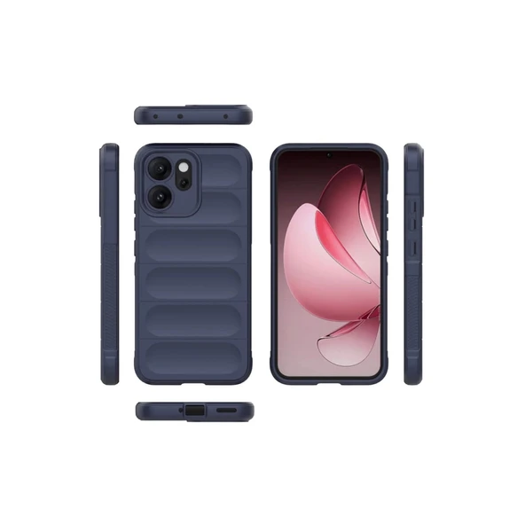 Oppo Reno 14f Optimum Silikon - Lacivert - Resim 2