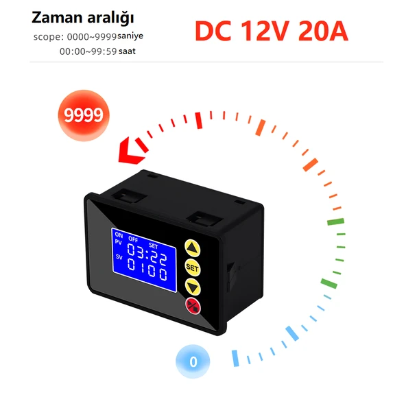 YATE10 G3050 12Volt 20A Zaman Rölesi - Resim 3