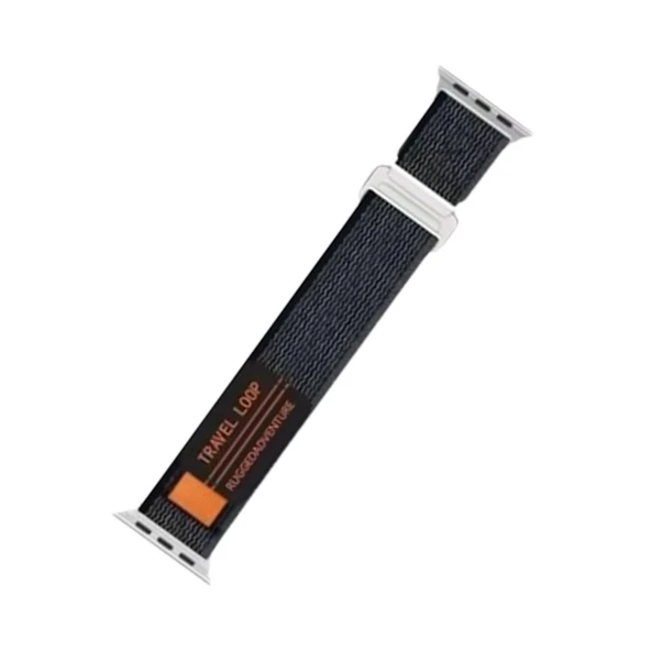Apple Watch 42mm Alice Kumaş Kordon - Siyah-gri ürün görseli 1