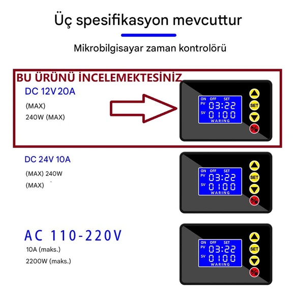 YATE10 G3050 12Volt 20A Zaman Rölesi - Resim 4