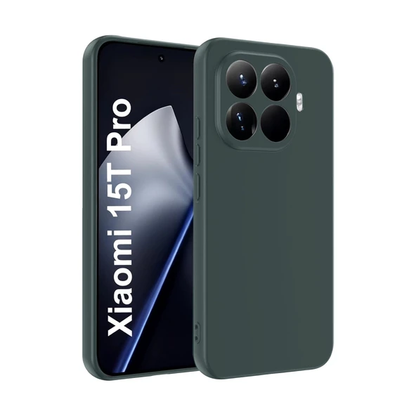 Xiaomi Mi 15t Pro First Silikon - Koyu Yeşil ürün görseli 1