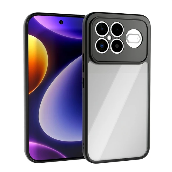 Gpack Xiaomi Poco F8 Ultra uyumlu Kılıf Roll Arkası Şeffaf Plastik Kenar Silikon Airbagli ürün görseli 1