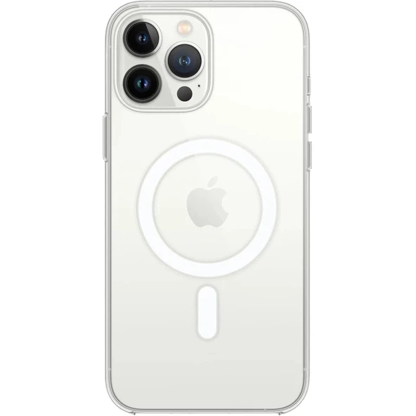 İphone 15 Pro Max Kılıf Magneticsafe Şeffaf Silikon - Şeffaf ürün görseli 1