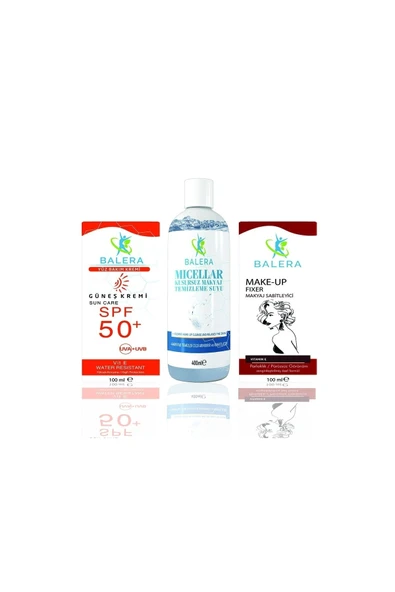 Sun Care 50+ & Makyaj Sabitleyici & Mıcellar Makyaj Temizleme Suyu ürün görseli 1