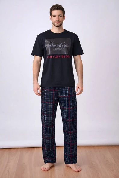 Siyah Erkek Pijama Takım - Resim 2