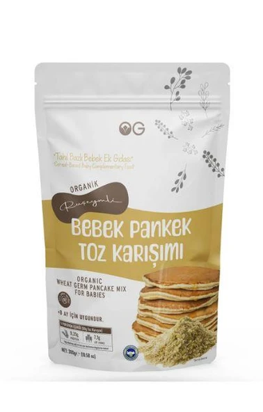 OG NATURAL ORGANİK RUŞEYMLİ BEBEK PANKEK TOZ KARIŞIMI 300 G ürün görseli 1