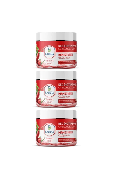 Selülit Jeli 500ml - Sıkılaştırıcı Etkili Kırmızı Biber Ve Acı Biber Özlü Masaj Jeli 3 Adet ürün görseli 1