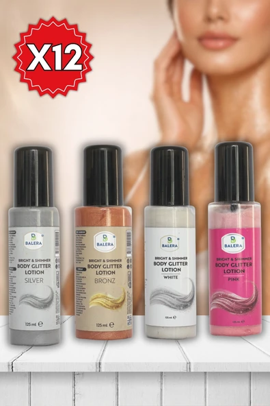 Vücut Losyonu Simli Işıltılı Uzun Süre Kalıcı Koku Nemlendiricili 125 ml 48 Adet ürün görseli 1