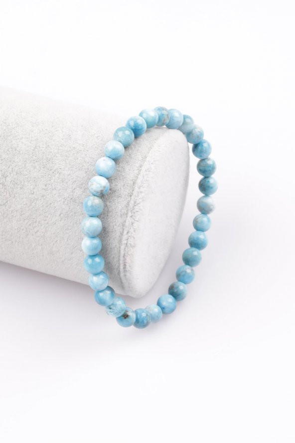 Apatit Doğal Taş Bileklik 6 mm Küre Kesim ürün görseli 1