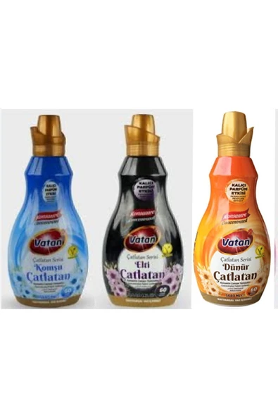 KONSANTRE ÇAMAŞIR YUMUŞATICI KOMŞU- ELTİ - DÜNÜR ÇATLATAN 1440 ML X 3 LÜ SET ürün görseli 1